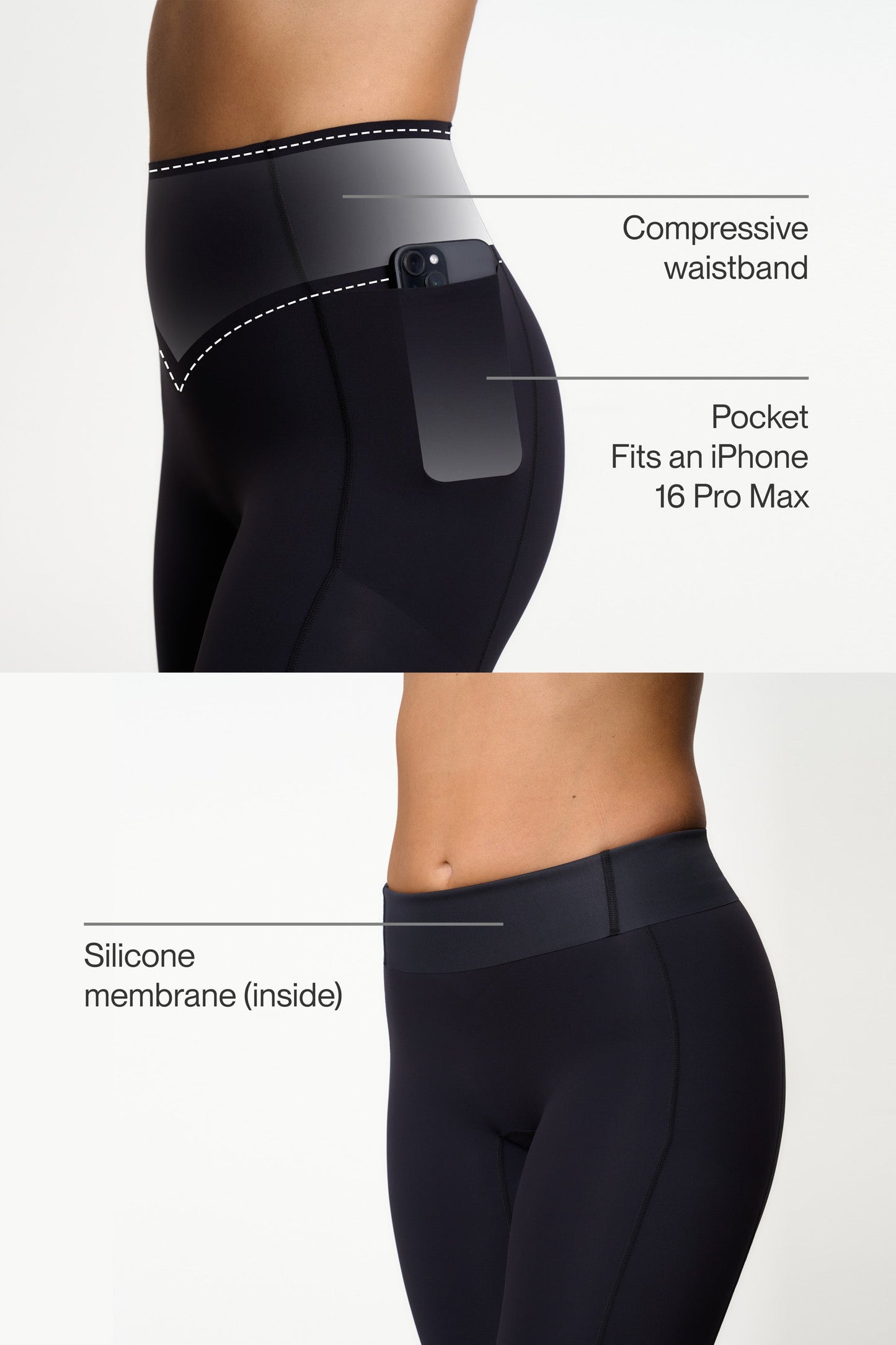 Pocket Compression Leggings - for dame - Famme -