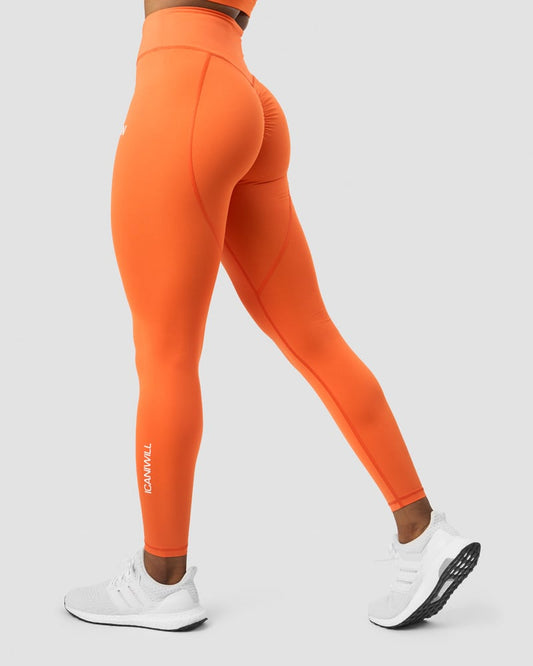 scrunch v-shape tights orange