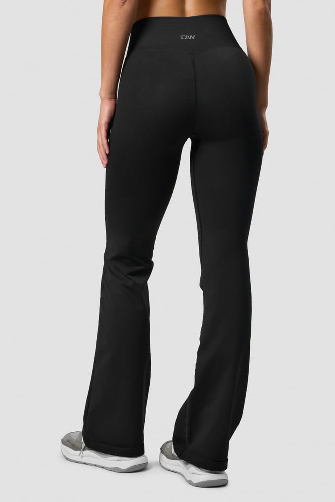 define seamless flared tights black