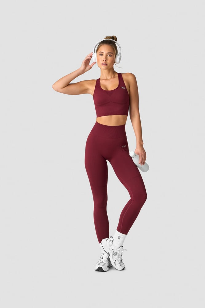 divine seamless tights wmn burgundy