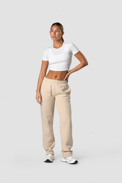 everyday straight leg sweatpants beige