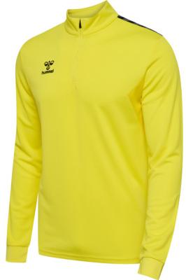 HUMMEL - Hmlauthentic Half Zip Sweat - Blazing Yellow