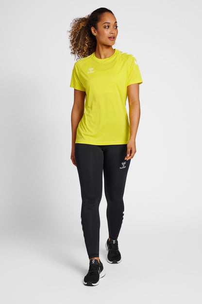 HUMMEL - Hmlcore Xk Core Poly Tee  S/s Woman - Blazing Yellow