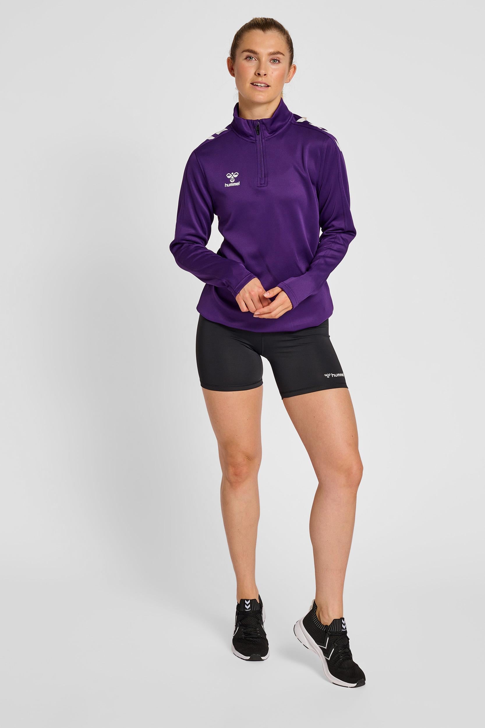 HUMMEL - Hmlcore Xk Half Zip Sweat Woman - Acai/white