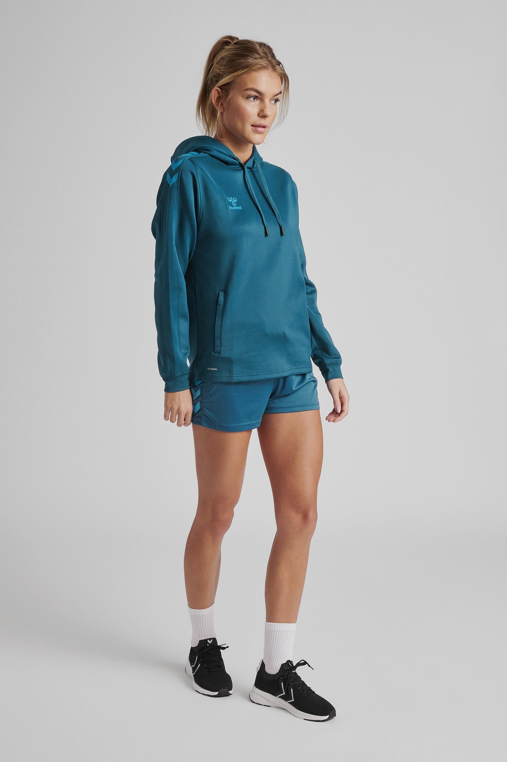 HUMMEL - Hmlcore Xk Poly Sweat Hoodie Woman - Blue Coral