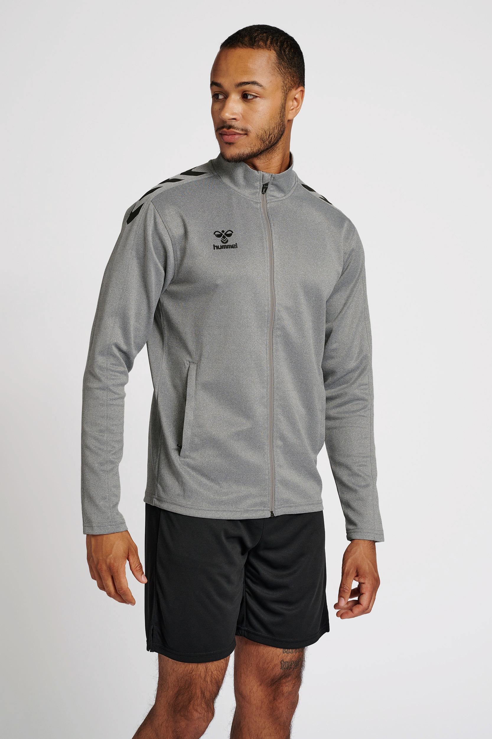 HUMMEL - Hmlcore Xk Poly Zip Sweat - Grey Melange