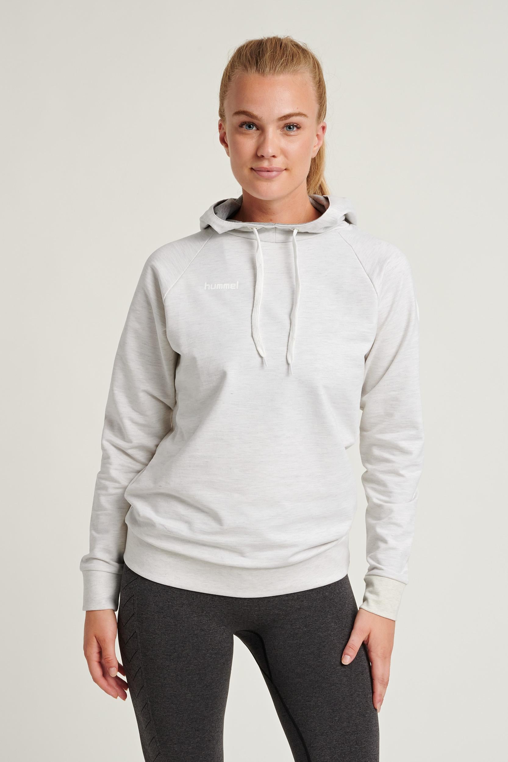 HUMMEL - Hmlgo Cotton Hoodie Woman - Egret Melange