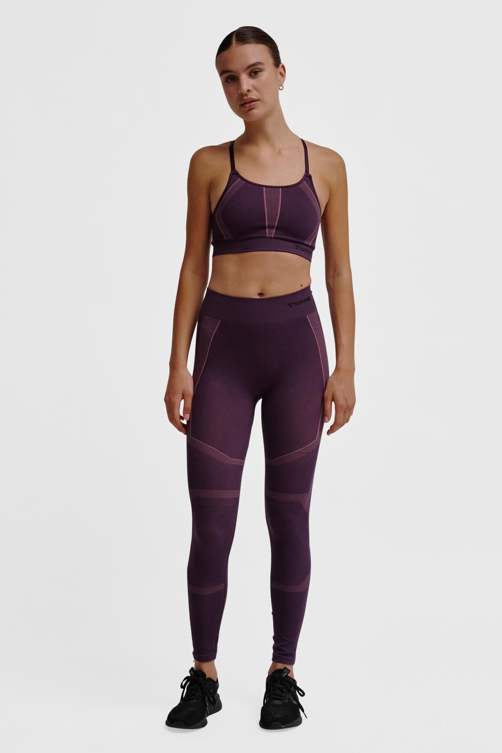 HUMMEL - Hmlmt Power Seamless Mw Tights - Plum Perfect