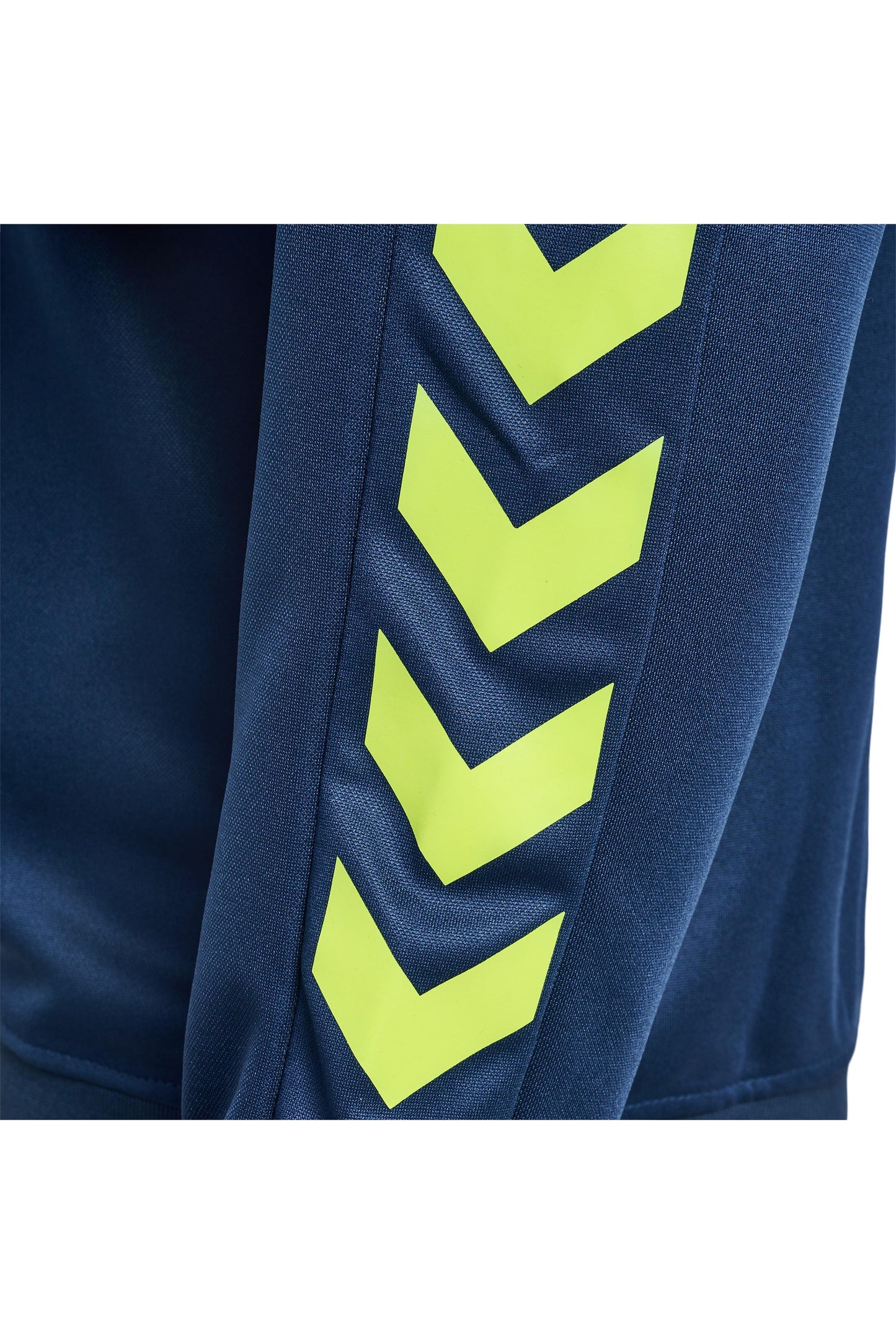 HUMMEL - Hmlpromo Poly Hoodie - Dark Denim/lime Punch