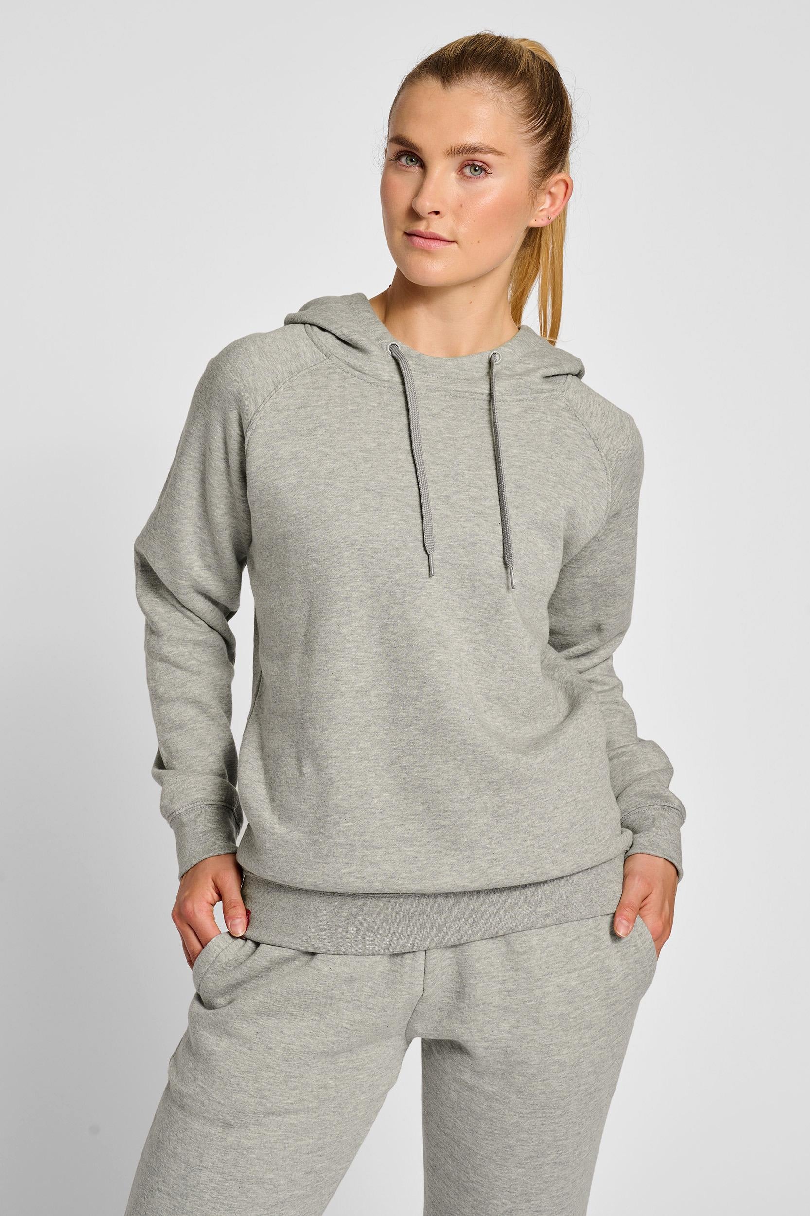 HUMMEL - Hmlred Classic Hoodie Woman - Grey Melange