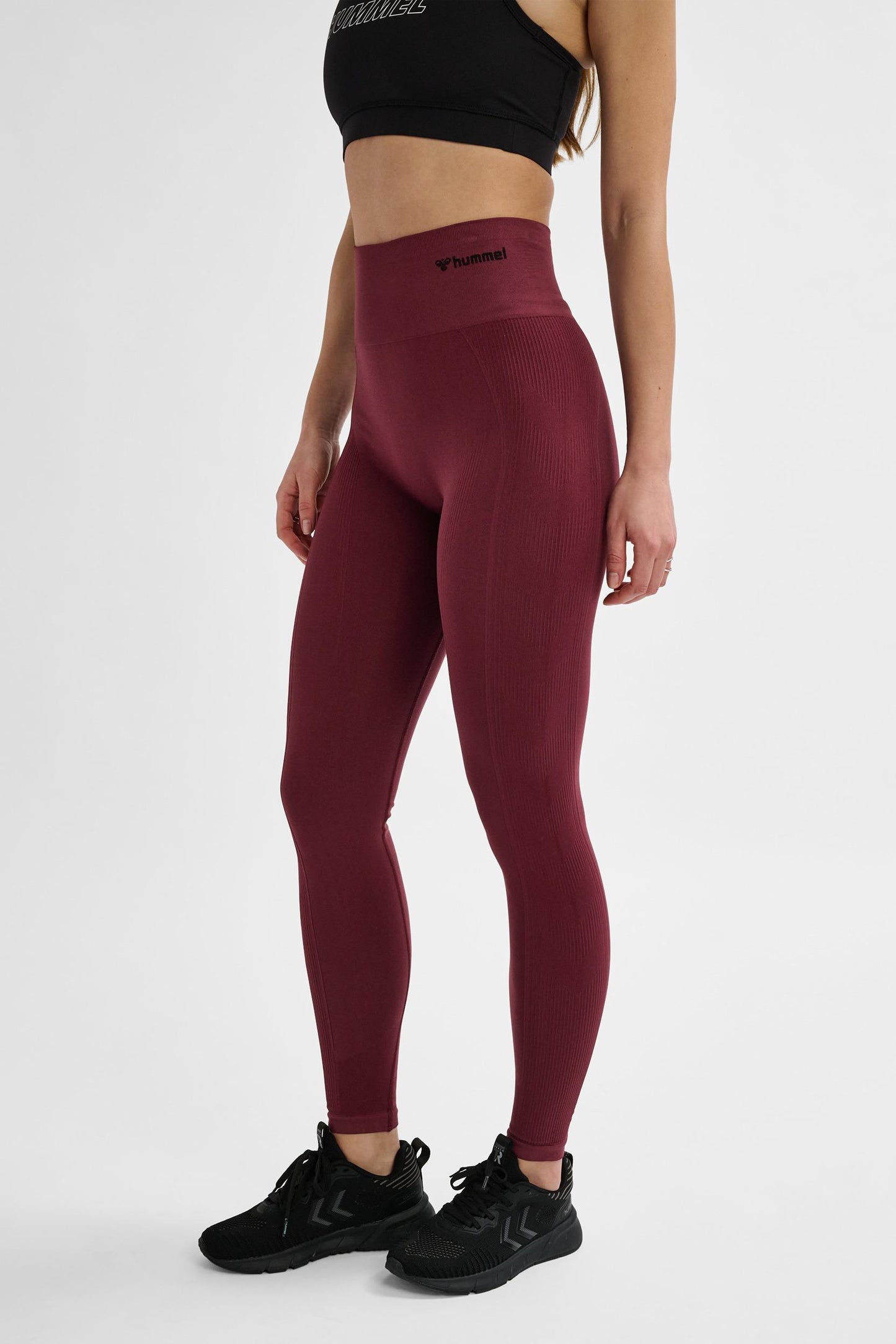 HUMMEL - Hmltif Seamless High Waist Tights - Bitter Chocolate