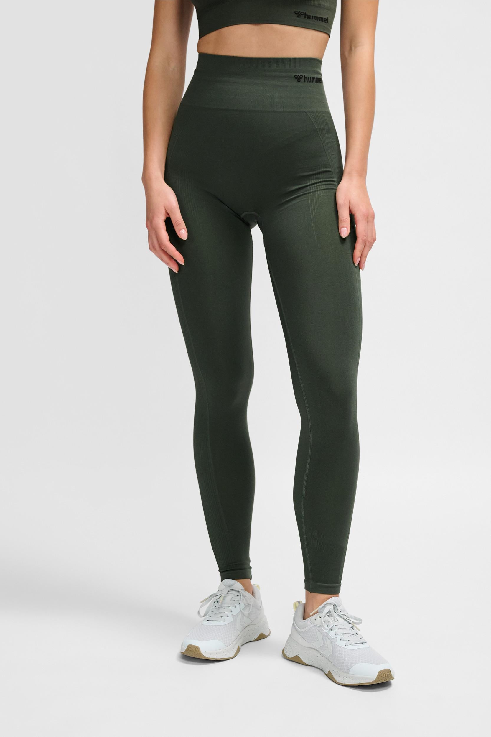 HUMMEL - Hmltif Seamless High Waist Tights - Climbing Ivy