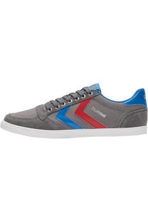 HUMMEL - Hummel Slimmer Stadil Low Shoes - Castlerock/ribbonred/bril Blue