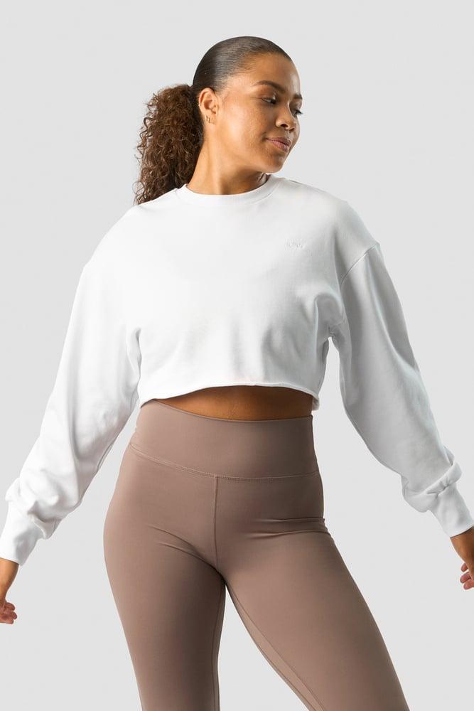 ICANIWILL - Nimble Cropped Crewneck - White