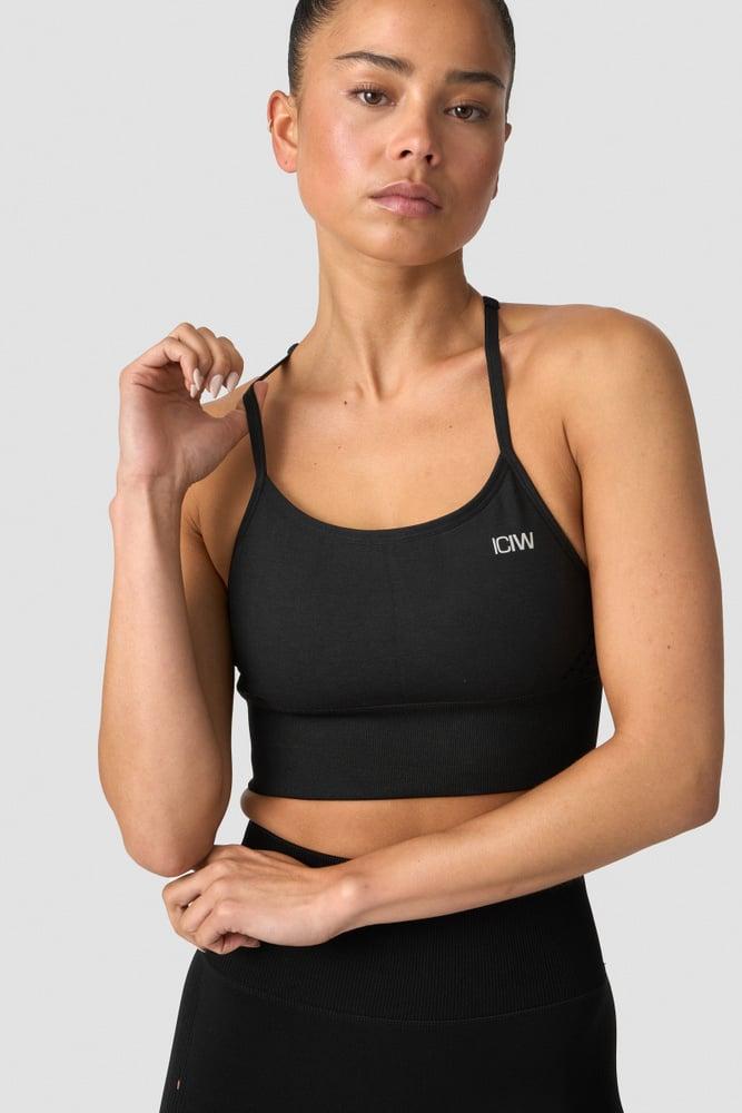 ICANIWILL - Queen Mesh Seamless Sports Bra - Black