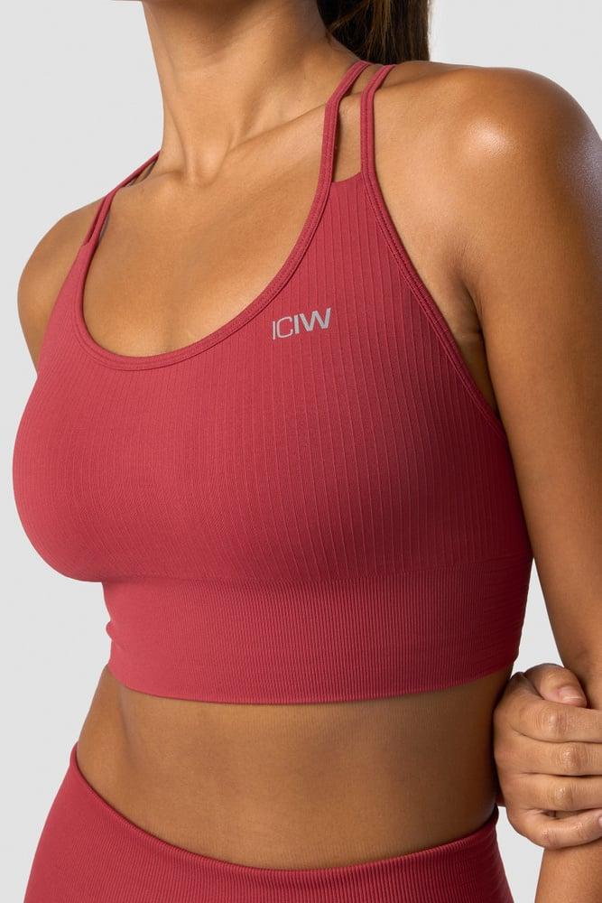 ICANIWILL - Ribbed Define Seamless Sports Bra - Autumn Red