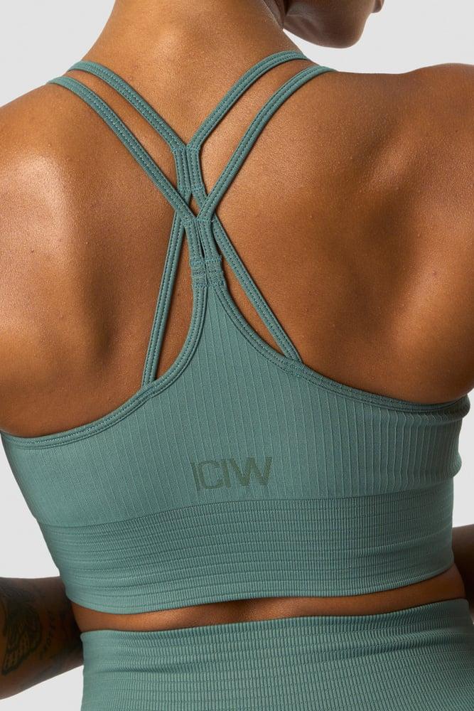 ICANIWILL - Ribbed Define Seamless Sports Bra - Sea Green