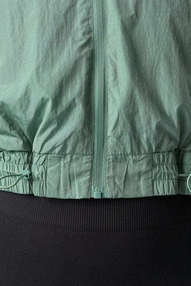 mercury cropped jacket aqua green