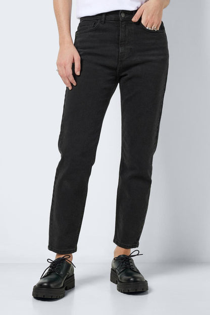 NOISY MAY - Moni Hw Straight Ank Black Jeans - Black