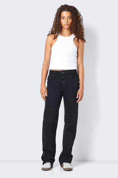 NOISY MAY - Yolanda Nw Wide Jeans Black - Black