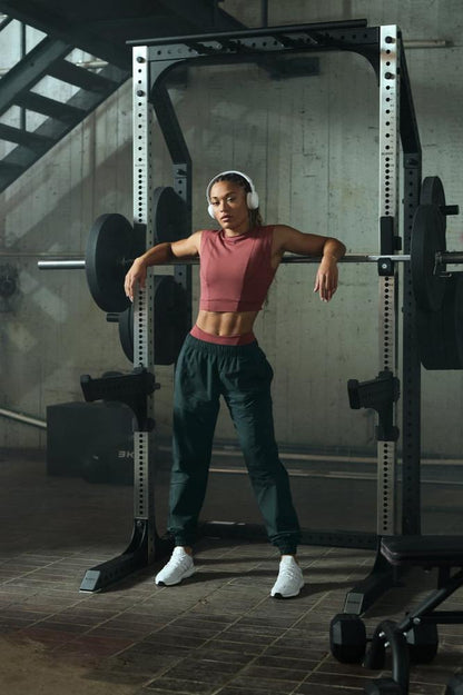 reboot cropped tank top brick red