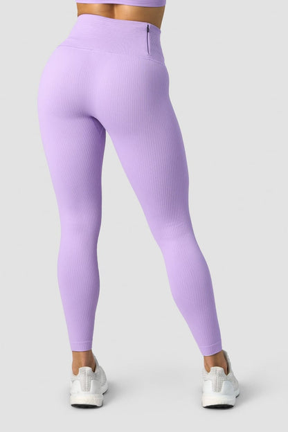 ribbed define seamless pocket tights lavender