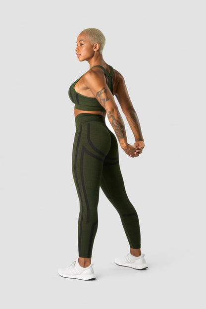 rush seamless sports bra dark green