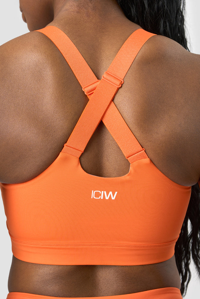 scrunch adjustable sports bra orange