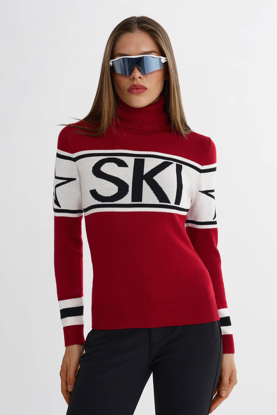 SKI Sweater · Rood/Wit/Zwart