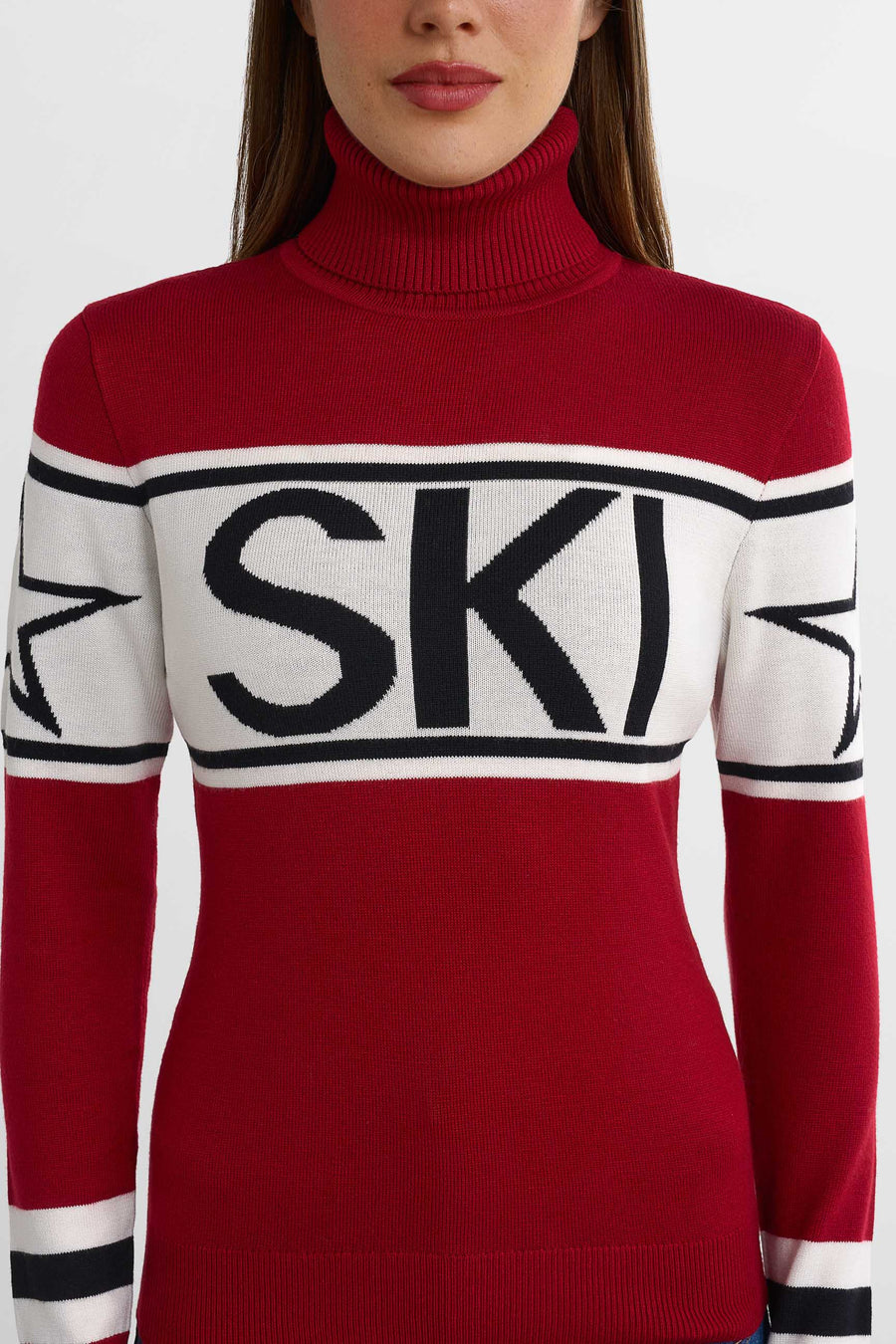 SKI Sweater · Rood/Wit/Zwart