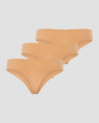 soft thong 3-pack almond