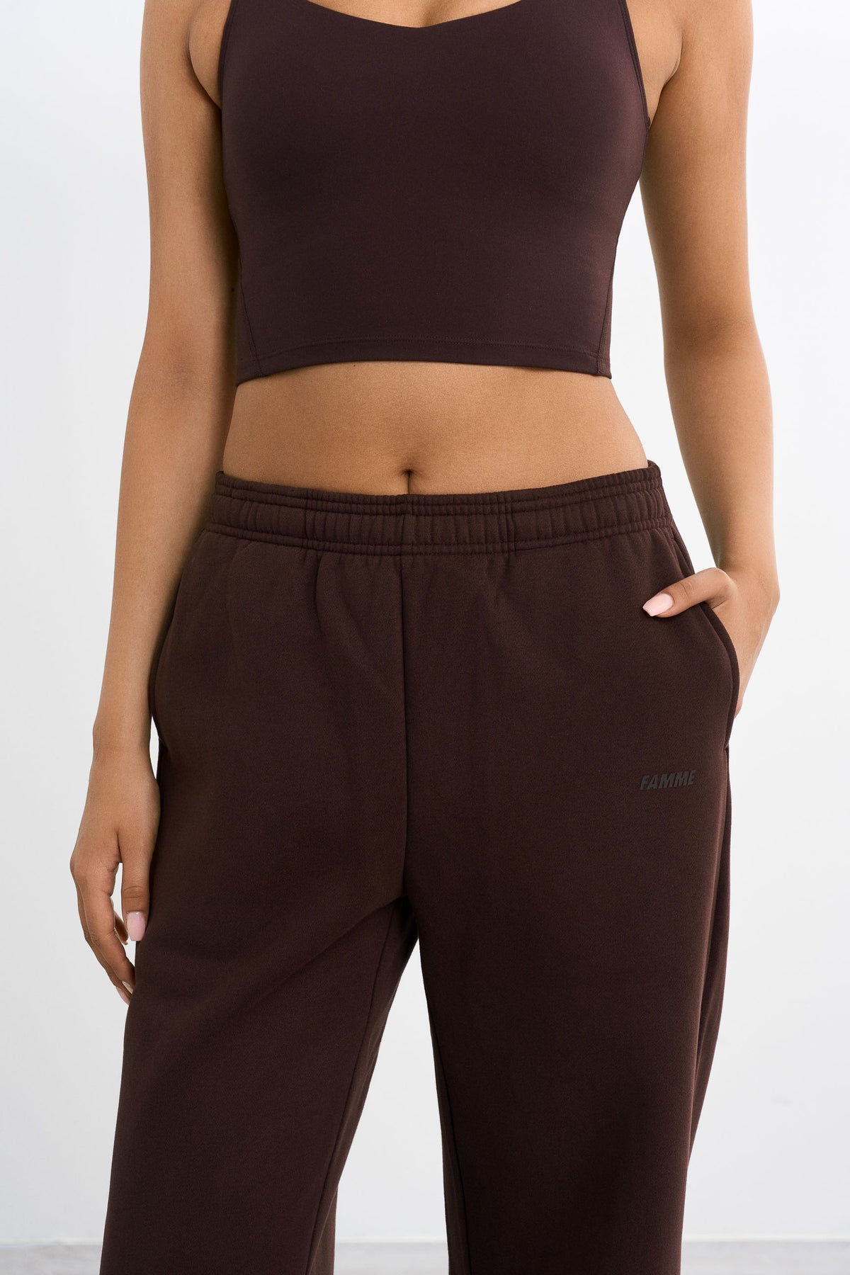 Sweatpants met rechte pijpen