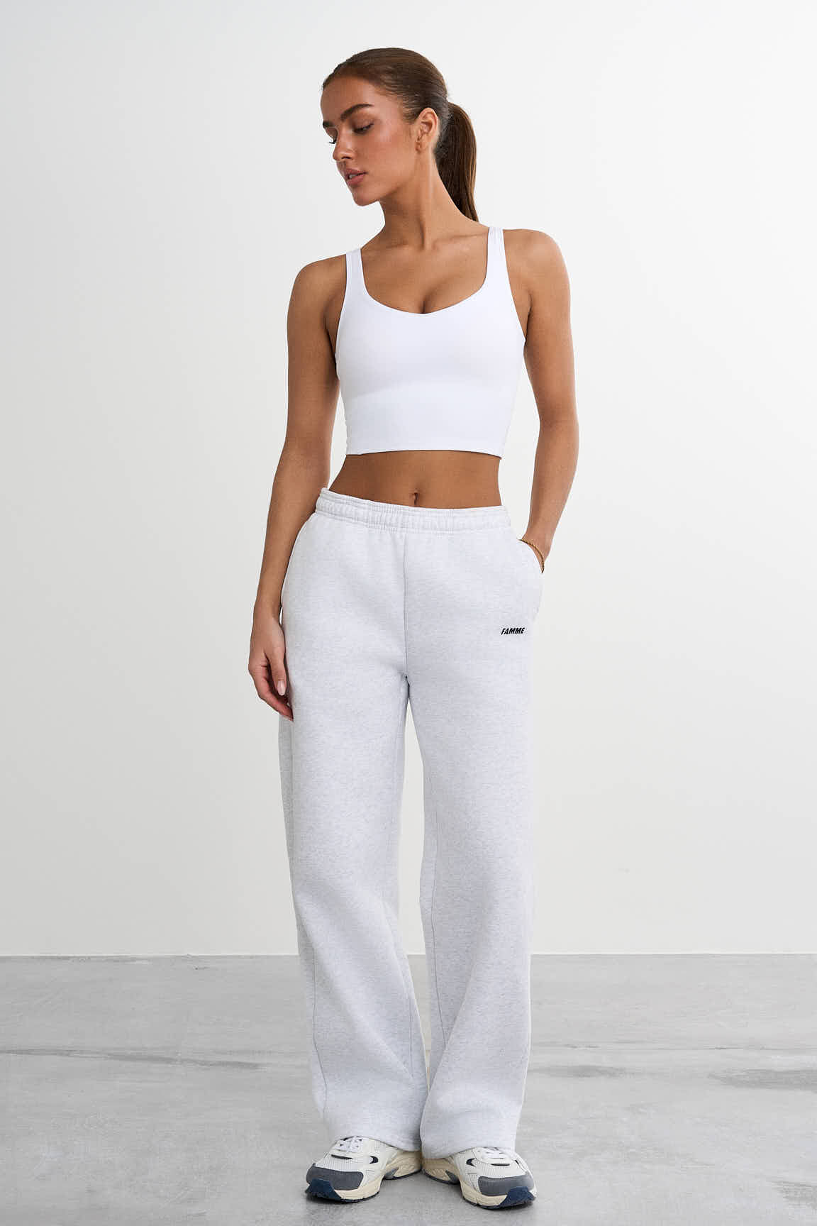 Sweatpants met rechte pijpen