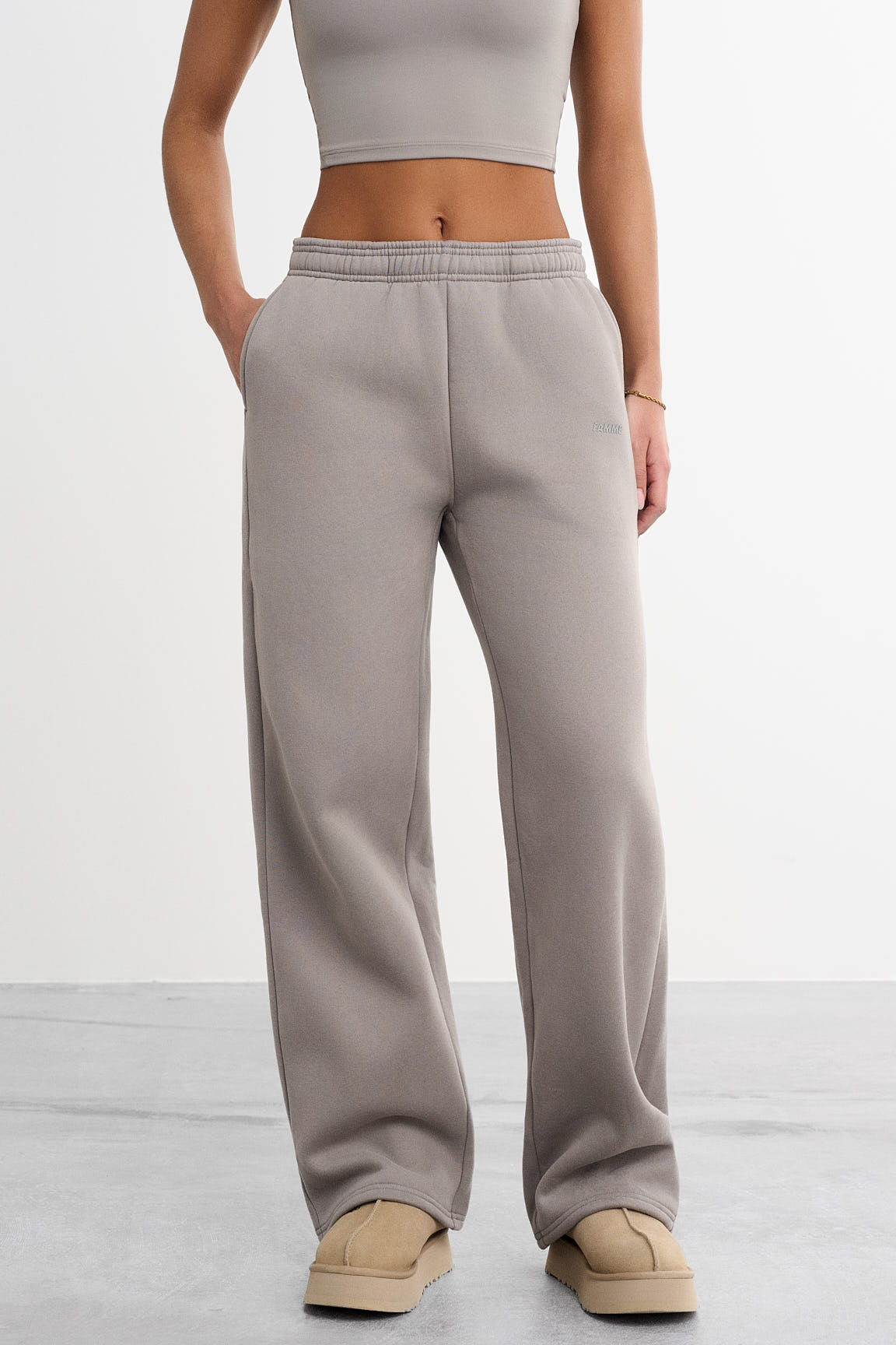 Sweatpants met rechte pijpen