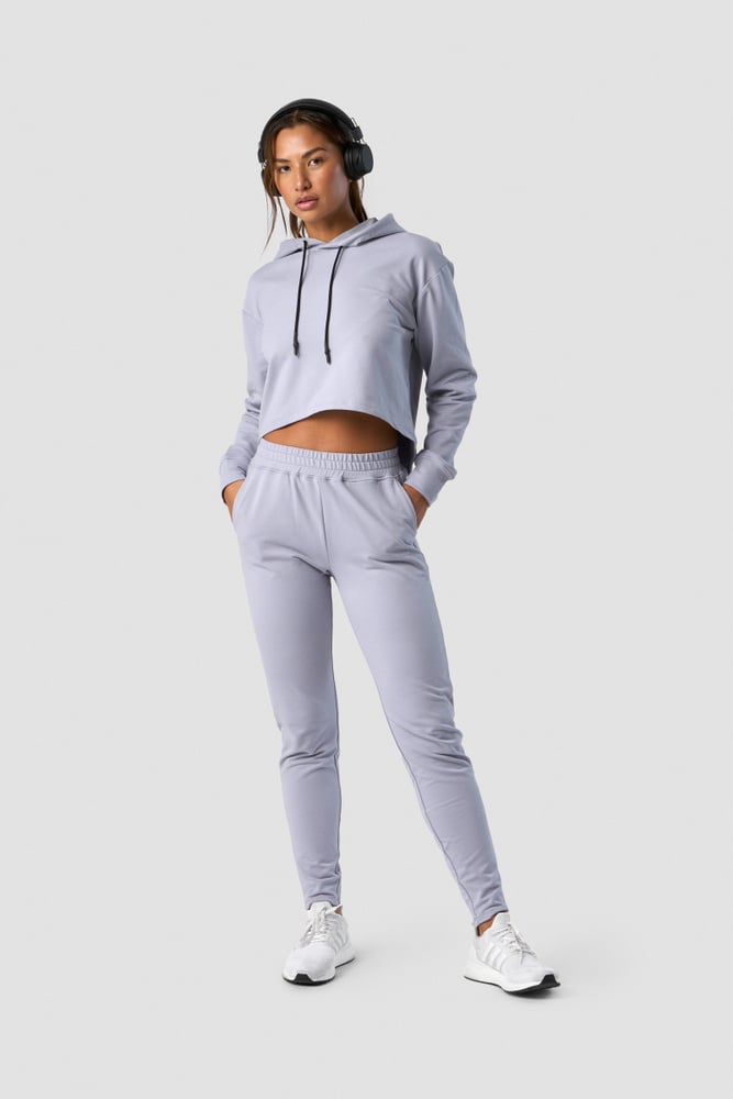 stride cropped hoodie wmn light blue