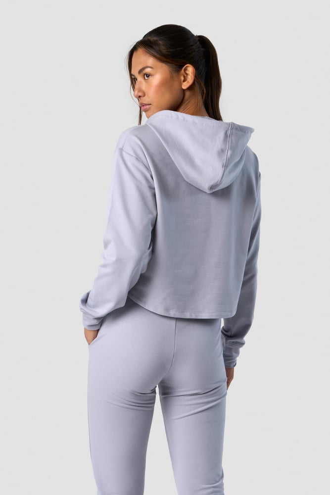 stride cropped hoodie wmn light blue