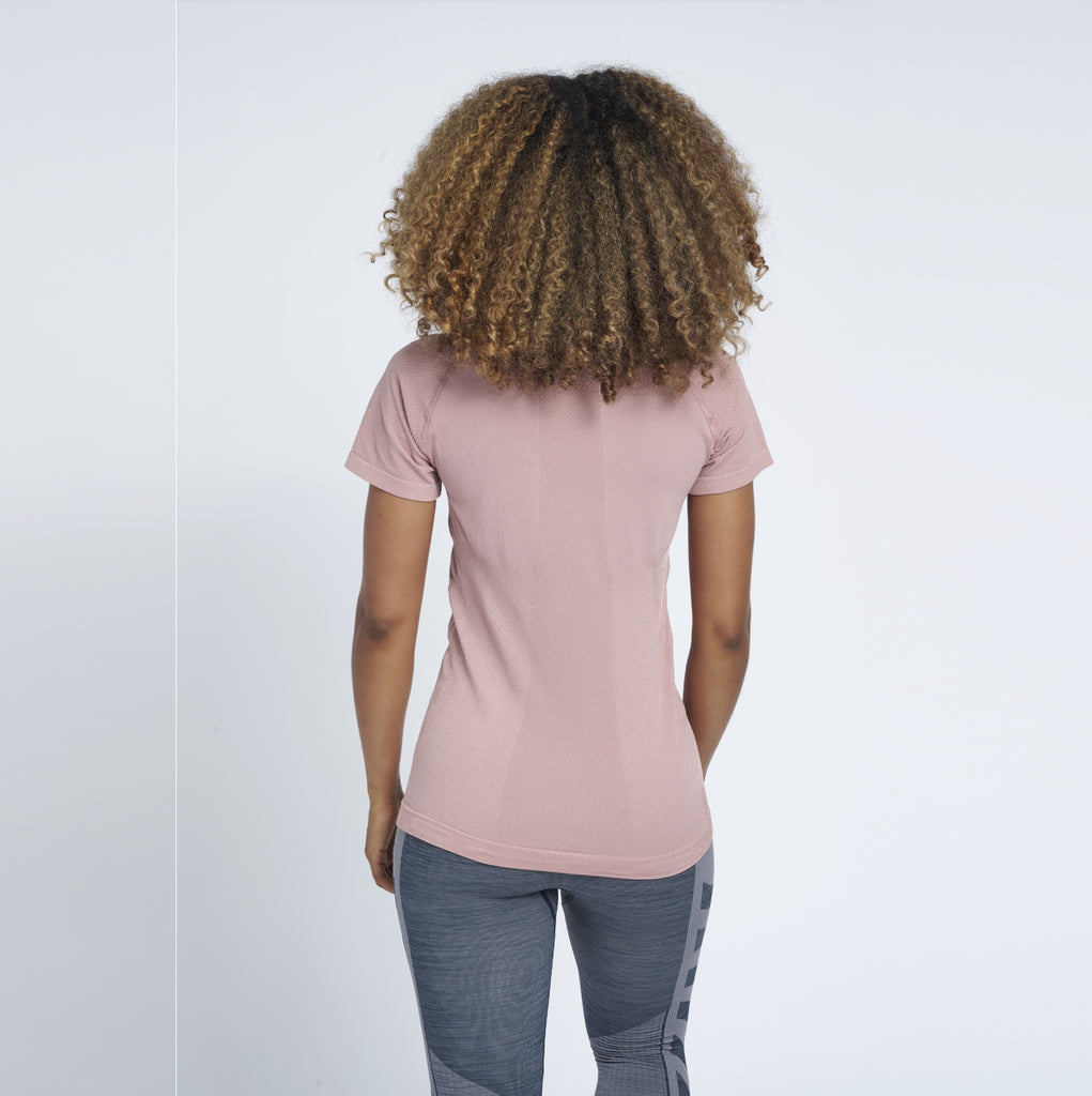 Hummel - Dames Clea Seamless T-shirt -Wood Roze