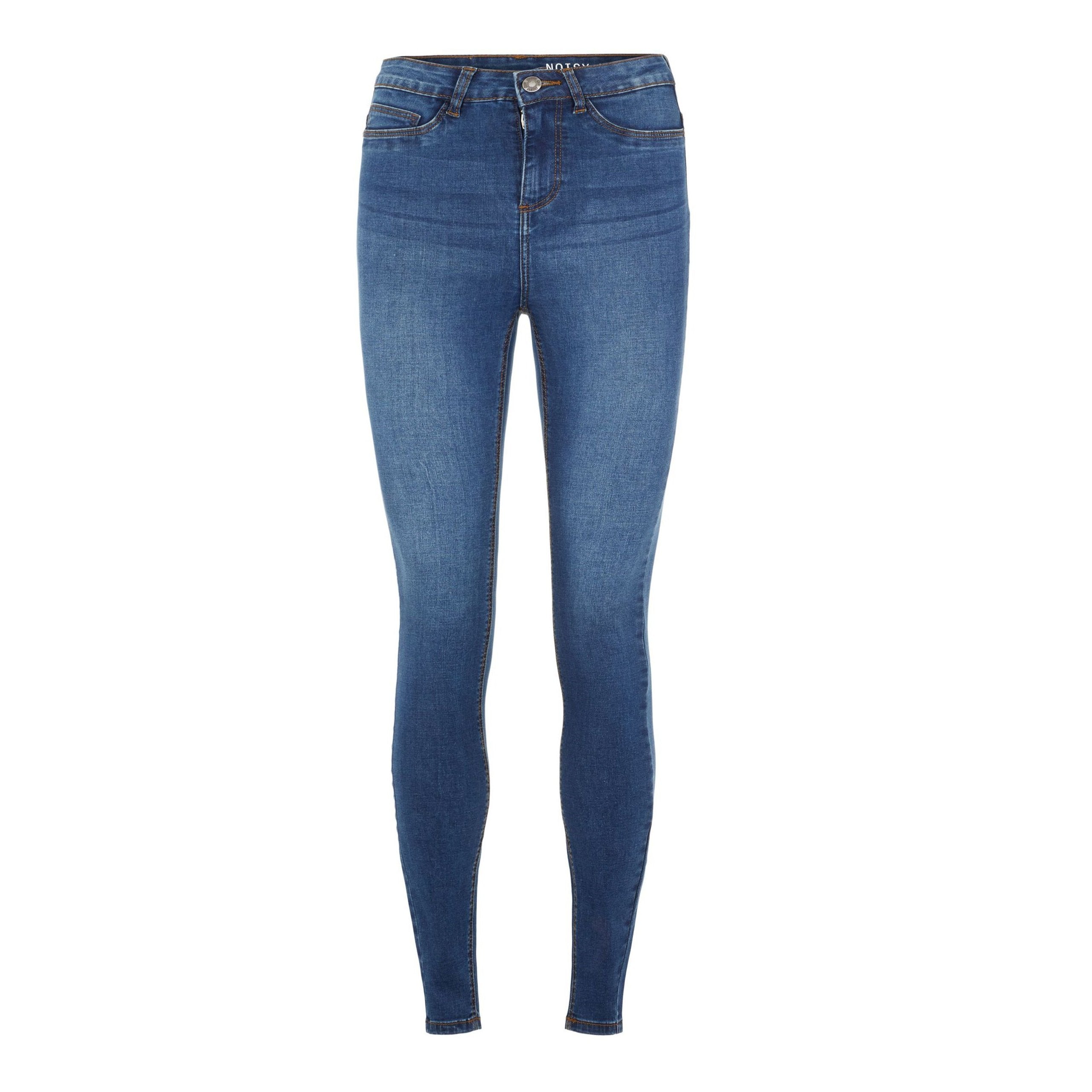 Noisy May Dames Callie High waist Skinny Jeans Blauw