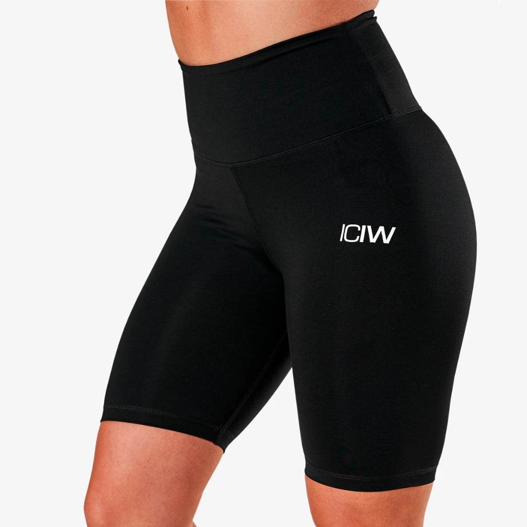 ICANIWILL - Dames Scrunch Biker Shorts -Zwart