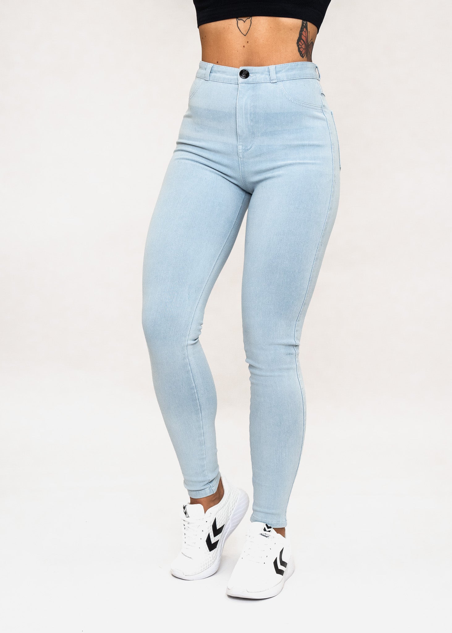 EMBRACE - Dames Spijkerbroeken met Hoge taille - Sky Blue