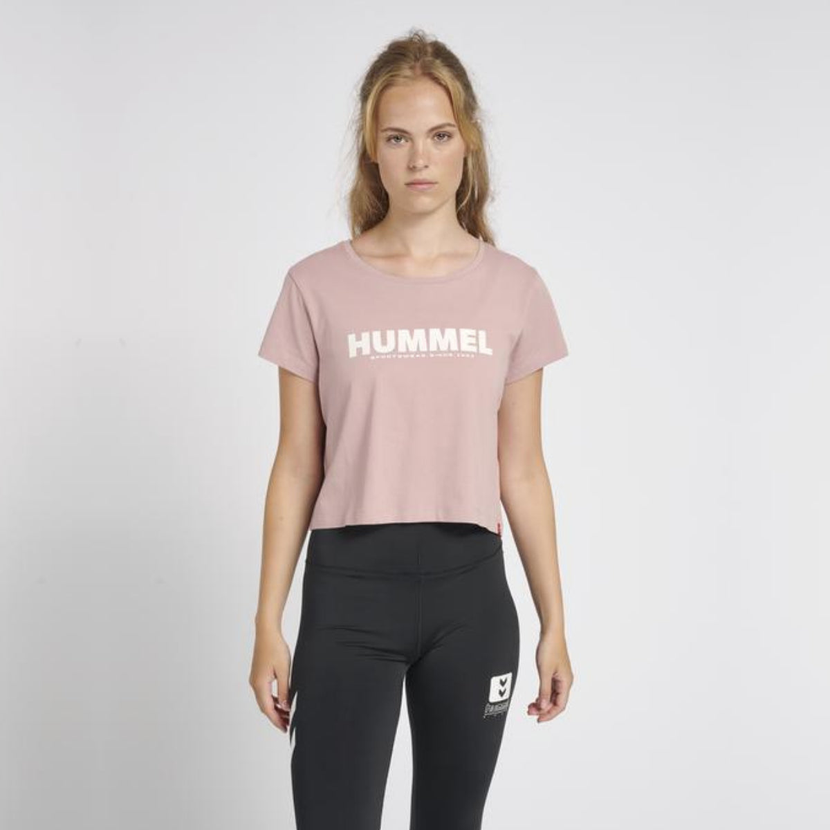 Hummel - Dames Legacy Cropped T-shirt -Woodroze