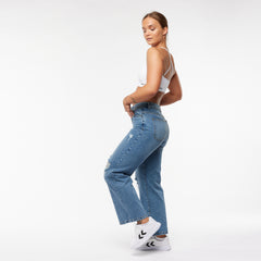 Noisy May - Dames Amanda Wide Leg Jeans -Lichtblauw