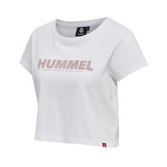 Hummel -Dames Legacy Cropped T-shirt -Wit